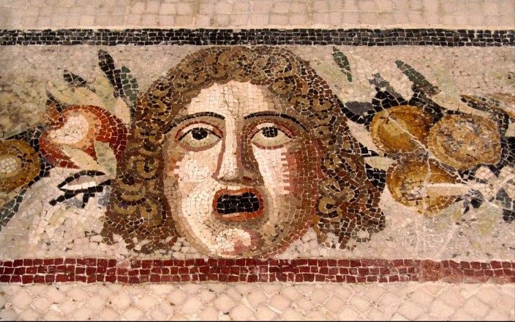 Detail of floor mosaic found at Domvs Romana, Rabat, Malta
