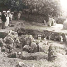 Excavation of Mgarr Roman Baths with Sir Temi Zammit looking on, 1930