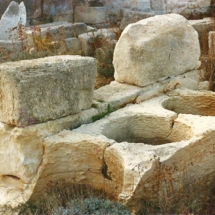 Settling vats - olive oil would be poured into vats to allow impurities to sink to the bottom