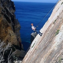 Abseiling down a dramatic gorge