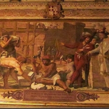 Construction of Valletta, fresco by Matteo Perez d&#039;Aleccio in the Grand Masters Palace at Valletta