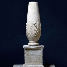 Phoenician cippus, one of a pair of ornamental pillars found at Tas-Silg, This one, bearing the inscription to Melqart and Heracles is now at the Louvre, Paris