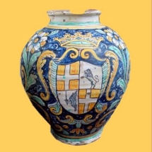 Under the Knights, majolica was produced to serve as pharmacy jars and containers to store medicinal herbs lotions etc