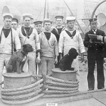 Sailors (including twin brothers) on HMS Trafalgar in Valletta&amp;amp;amp;amp;#039;s Grand Harbour in 1897