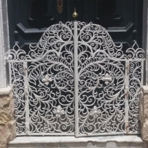 A wrought iron gate so fine it resembles lace. Photo Oliver Mallia