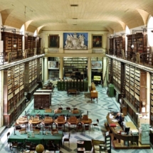 Aerial view of the Biblioteca reading room, one of the few buildings in Malta to retain a wooden roof. (1)