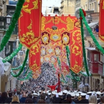 Elaborate street decorations, special band music, festas are a cultural genre of their own