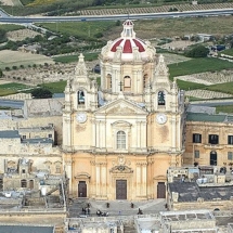 Aerial view of the Cathedral showing its dome