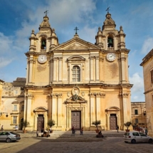 Gafa's imposing Cathedral dedicated to Saints Peter and Paul, dominates the grand square created by de Mondion. Photo, Astrid Vella