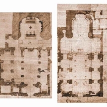 Plans of the old (Left) and new (Right) Mdina cathedral