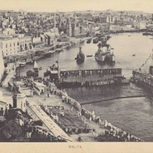 Colonial Memories - An important waterpolo match takes place in Grand Harbour watched by crowds on St Angelo's parapet and at the water's edge. Photo courtesy of Christopher Bugeja