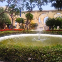 Fountain at Upper Barrakka Gardens, Valletta, Malta