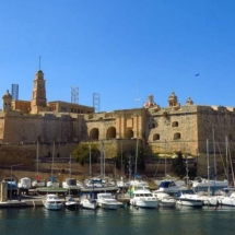 Senglea Gate, clock tower and intimidating Fort St Michael which protected Senglea from the Ottoman Turks in n1565. Photo Oliver Hein