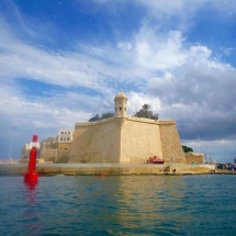 The 'gardjola' or vedette at the tip of Senglea that watches over the Grand Harbour to this day. Photo7tnamcd (1)