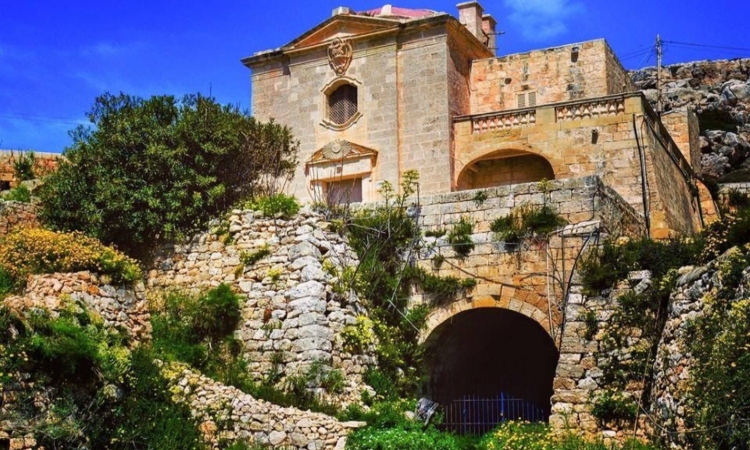 Fawwara Chapel of Our Lady of Mount Carmel, with the stream's water reservoir beneath.