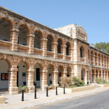 St Andrew&#039;s Barracks - colonial architecture incorporating Maltese Baroque features.