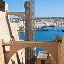 The Upper Barrakka lift leading to the Grand Harbour and ferries to the Three Cities. Photo Maria Sydorak