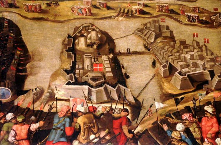 Aleccio, Matteo Perez d', 1547-1616; The Siege of Malta: Siege and Bombardment of St Michael, 28 June 1565