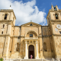 Girolamo Cassar&#039;s austere facade of St John&#039;s Cathedral as befitting a military Order_