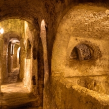 L&#039;immense complexe funéraire souterrain des Catacombes de St Agatha.