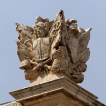 Rooftop on the Universita reflecting the knights military triumphs and asserting their autocratic rule over Mdina.