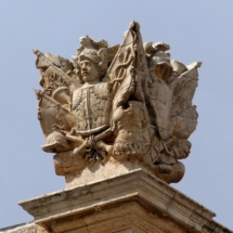 Rooftop on the Universita reflecting the knight&#039;s military triumphs and asserting their autocratic rule over Mdina.