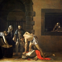 The Beheading of St John, Caravaggio&#039;s chiaroscuro masterpiece and largest work, in the Oratory of St John&#039;s Co-Cathedral