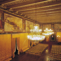 The Supreme Council Hall lined by dAleccios frescoe cycle of each episode of the Great Siege.