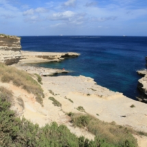 The stunning natural St Peter's Pool in Marsaxlokk