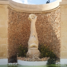 Beautiful fountain in the Argotti Botanical Gardens