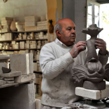 Each piece at the Villa Bolgna pottery is hand made and hand painted