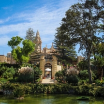 Palazzo Parisio Garden with its Baroque gateway_