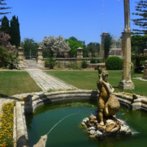 The recently restored Dolphin Fountain