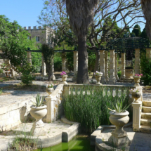 The sunken pond, one of Villa Bologna's many pretty features_