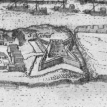 An impression showing Fort St Michael when it was built in 1552