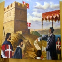 An impression showing Grand Master Claude de La Sengle ordered work to start on the building of bastions