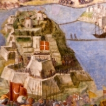 D'Aleccio's painting showing Senglea during the Great Siege defended by Fort St Michael