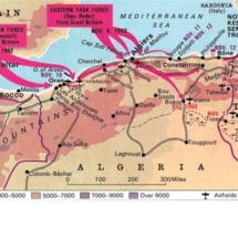 Map of the Allied invasion of French North Africa, November 1942