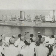 Melbourne Star enters Grand Harbour on the afternoon of August 13, 1942.