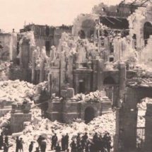 The Royal Opera House in ruins after an air raid on April 7, 1942