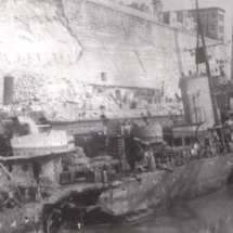 The destroyer HMS Lance sank in No. 2 dock on the afternoon of April 9, 1942.